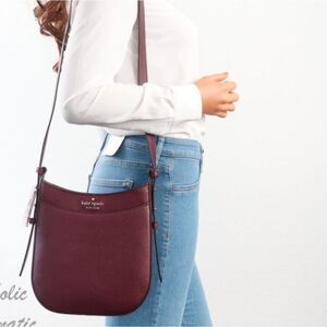 EUC Kate Spade New York Leila North South Leather Crossbody in Cherrywood